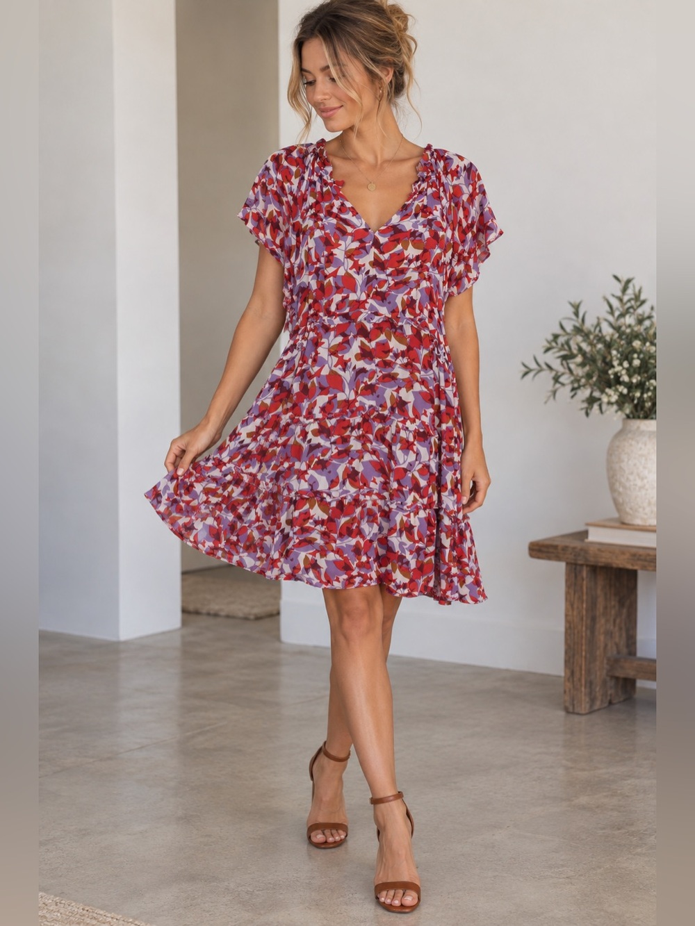 Anthropologie Robin Tiered Mini Dress